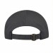 USA-made 6S Dark Gray Organic Twill baseball cap, back view, manufactured in Newark NJ