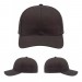 USA-made 6S Dark Gray Organic Twill baseball cap, virtual view, manufactured in Newark NJ