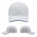 USA-made 6S White-Royal Blue Organic Twill baseball cap, virtual view, manufactured in Newark NJ