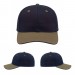 USA-made 6S Navy-Khaki Organic Twill baseball cap, virtual view, manufactured in Newark NJ