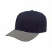 USA-made 6S Navy-Light Gray Organic Twill baseball cap, 3q view, manufactured in Newark NJ