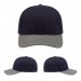USA-made 6S Navy-Light Gray Organic Twill baseball cap, virtual view, manufactured in Newark NJ