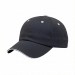 USA-made 6U Dark Gray-White Organic Twill baseball cap, 3q view, manufactured in Newark NJ