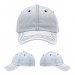 USA-made 6U White-Navy Organic Twill baseball cap, virtual view, manufactured in Newark NJ