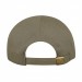 USA-made 6U Khaki Organic Twill baseball cap, back view, manufactured in Newark NJ