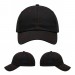 USA-made 6U Black-Red Organic Twill baseball cap, virtual view, manufactured in Newark NJ