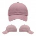 USA-made 6U Pink Organic Twill baseball cap, virtual view, manufactured in Newark NJ