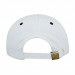 USA-made 6H White-Black Ripstop baseball cap, back view, manufactured in Newark NJ