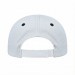 USA-made 6H White-Black Ripstop baseball cap, back view, manufactured in Newark NJ