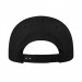 USA-made 6H Black Ripstop baseball cap, back view, manufactured in Newark NJ