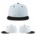 USA-made 6H White-Black Ripstop baseball cap, virtual view, manufactured in Newark NJ