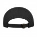 USA-made 6H Black Ripstop baseball cap, back view, manufactured in Newark NJ