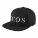 USA-made 6H Black Ripstop baseball cap, decorated view, manufactured in Newark NJ