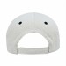 USA-made 6H White-Black Ripstop baseball cap, back view, manufactured in Newark NJ
