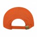 USA-made 6L Orange Ripstop baseball cap, back view, manufactured in Newark NJ