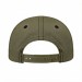 USA-made 6L Khaki-Navy Ripstop baseball cap, back view, manufactured in Newark NJ
