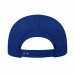 USA-made 6L Royal Blue-Light Gray Ripstop baseball cap, back view, manufactured in Newark NJ