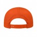 USA-made 6L Orange Ripstop baseball cap, back view, manufactured in Newark NJ