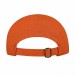 USA-made 6L Orange Ripstop baseball cap, back view, manufactured in Newark NJ