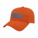 USA-made 6L Orange Ripstop baseball cap, decorated view, manufactured in Newark NJ