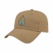 USA-made 6L Coyote Ripstop baseball cap, decorated view, manufactured in Newark NJ