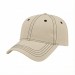 USA-made 6L Putty-Black Ripstop baseball cap, 3q view, manufactured in Newark NJ