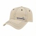 USA-made 6L Putty-Black Ripstop baseball cap, decorated view, manufactured in Newark NJ