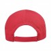 USA-made 6L Red Ripstop baseball cap, back view, manufactured in Newark NJ