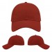 USA-made 6L Red Ripstop baseball cap, virtual view, manufactured in Newark NJ