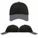 USA Made Black-Dark Gray Lowstyle Structured Cap