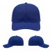 USA-made 6S Royal Blue Ripstop baseball cap, virtual view, manufactured in Newark NJ