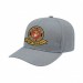 USA-made 6S Light Gray Ripstop baseball cap, decorated view, manufactured in Newark NJ