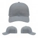 USA-made 6S Light Gray Ripstop baseball cap, virtual view, manufactured in Newark NJ