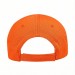 USA-made 6S Orange Ripstop baseball cap, back view, manufactured in Newark NJ