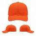 USA-made 6S Orange Ripstop baseball cap, virtual view, manufactured in Newark NJ
