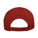 USA-made 6S Red Ripstop baseball cap, back view, manufactured in Newark NJ