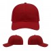 USA-made 6S Red Ripstop baseball cap, virtual view, manufactured in Newark NJ