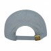 USA-made 6U Light Gray Ripstop baseball cap, back view, manufactured in Newark NJ