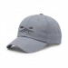 USA-made 6U Light Gray Ripstop baseball cap, decorated view, manufactured in Newark NJ