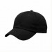 USA-made 6U Black Ripstop baseball cap, 3q view, manufactured in Newark NJ