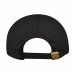 USA-made 6U Black Ripstop baseball cap, back view, manufactured in Newark NJ