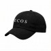 USA-made 6U Black Ripstop baseball cap, decorated view, manufactured in Newark NJ
