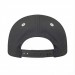 USA-made 6U Dark Gray-White Ripstop baseball cap, back view, manufactured in Newark NJ