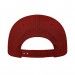 USA-made 6U Red Ripstop baseball cap, back view, manufactured in Newark NJ