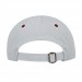 USA-made 6U White-Red Ripstop baseball cap, back view, manufactured in Newark NJ