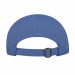 USA-made 6U Light Blue Ripstop baseball cap, back view, manufactured in Newark NJ