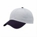 USA-made 6U White-Navy Ripstop baseball cap, 3q view, manufactured in Newark NJ