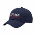 USA-made 6U Navy Ripstop baseball cap, decorated view, manufactured in Newark NJ