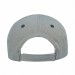 USA-made 6U Light Gray-Black Ripstop baseball cap, back view, manufactured in Newark NJ
