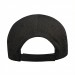 USA-made 6U Black Ripstop baseball cap, back view, manufactured in Newark NJ